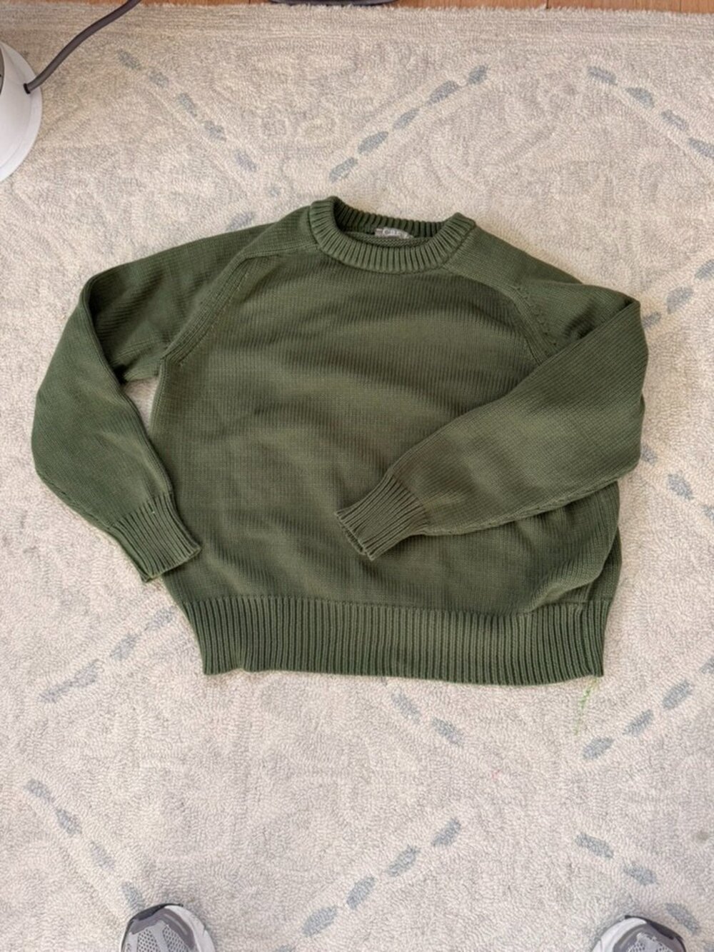 J. Crew Relaxed pullover sweater in Utility Green Size Small worn once
